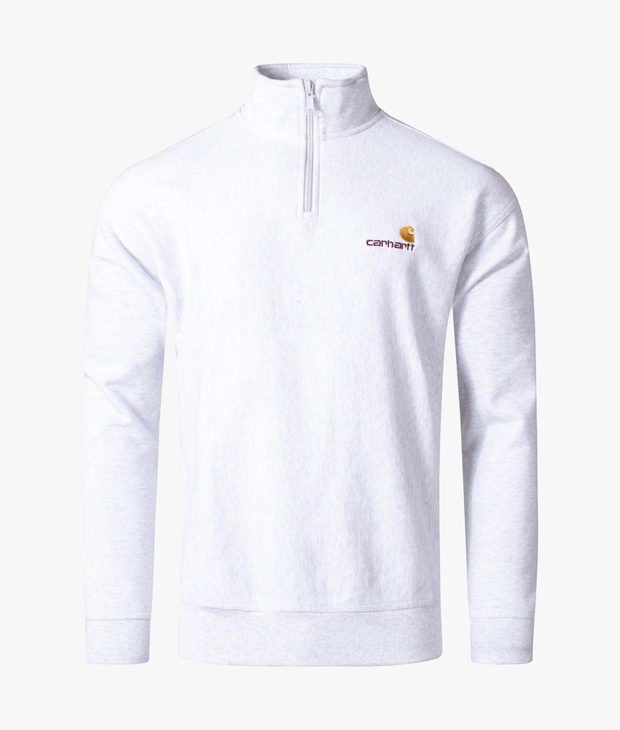 Carhartt WIP Mens Relaxed Fit Quarter Zip American Script Sweatshirt